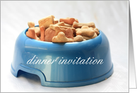 Dog Bowl Dinner Invitation card