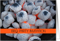 BBQ invitation hot coal card