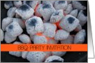 BBQ invitation hot coal card