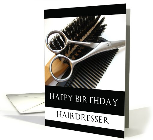 hairdresser birthday greeting card (590122)