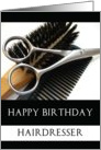 hairdresser birthday greeting card