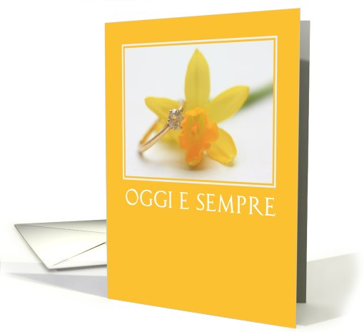 daffodil italian congratulations on wedding day card (591811)