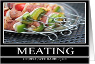 let’s meat corporate barbeque invitation card