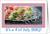 4th of July Barbecue Invitation card
