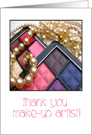 thank you make-up artist card