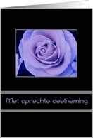 Dutch Sympathy Purple Rose card
