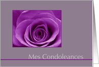 French Sympathy Purple Rose card