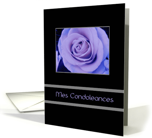 French Sympathy Purple Rose card (596813)