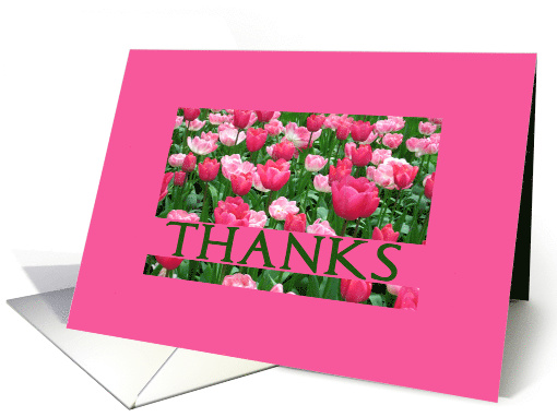 Thank You Pink Bright Tulips card (597768)