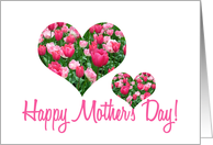 Mother’s Day Pink Tulip Heart card