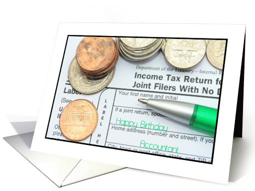 Happy Birthday Accountant card (599252)
