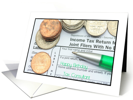 Happy Birthday Tax Consultant card (599254)