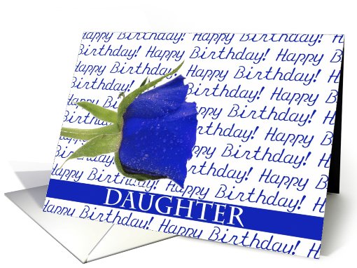 Daughter Happy Birthday Blue Rose card (601161)