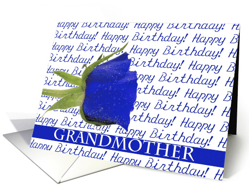 Grandmother Happy Birthday Blue Rose card (601167)