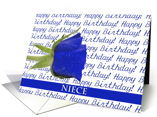 Niece Happy Birthday Blue Rose card (601177)