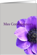 French Sympathy Purple Anemone card