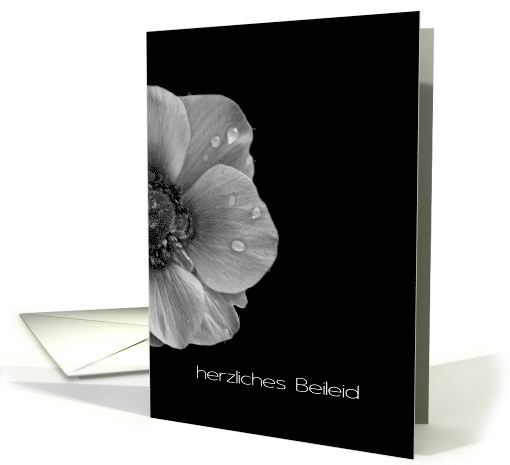 German Sympathy Anemone in Black and White card (602912)