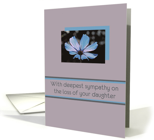 Sympathy Loss of Daughter Blue Cosmos card (603646)
