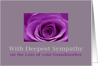 Grandmother Sympathy Purple Rose card