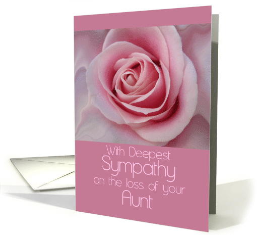 Sympathy Loss of Aunt Pink Rose card (604664)