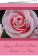 Mother in Law Happy Mother’s Day Pink Rose card