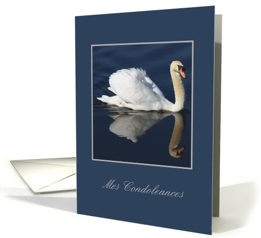 French Sympathy Floating Swan card (612961)