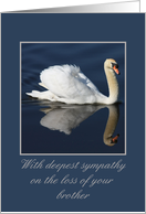 Sympathy Loss of Brother Floating Swan card
