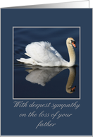 Sympathy on Loss of Father Floating Swan card
