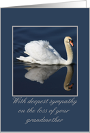 Floating swan loss of grandmother card