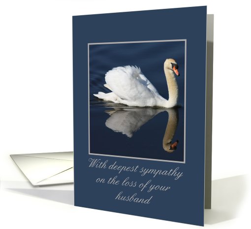 Floating swan loss of husband card (613413)