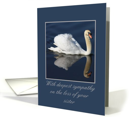 Floating swan loss of sister card (613616)