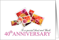 Aunt & Uncle 40th Anniversary Mixed Rose Bouquet card