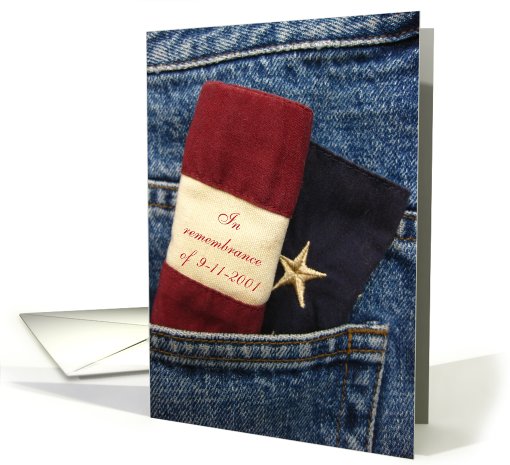 Patriot Day Blue Jeans - In Remembrance card (658185)