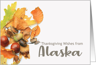 Alaska Thanksgiving Wishes Fall Foliage card
