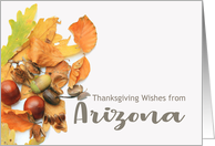 Arizona Thanksgiving Wishes Fall Foliage card