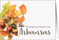 Arkansas Thanksgiving Wishes Fall Foliage card