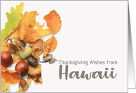 Hawaii Thanksgiving Wishes Fall Foliage card