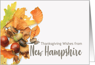 New Hampshire Thanksgiving Wishes Fall Foliage card