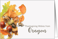 Oregon Thanksgiving Wishes Fall Foliage card