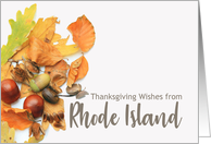 Rhode Island Thanksgiving Wishes Fall Foliage card