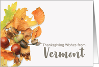 Vermont Thanksgiving Wishes Fall Foliage card