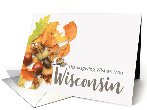 Wisconsin Thanksgiving Wishes Fall Foliage card (668712)