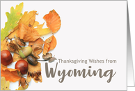 Wyoming Thanksgiving Wishes Fall Foliage card
