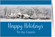 Cousin Winter Wonderland Happy Holidays card