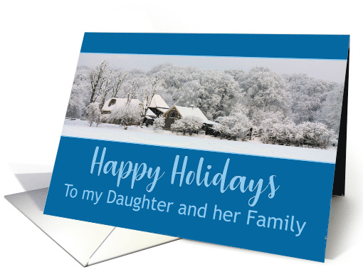 Daughter & Family Winter Wonderland Happy Holidays card (669849)