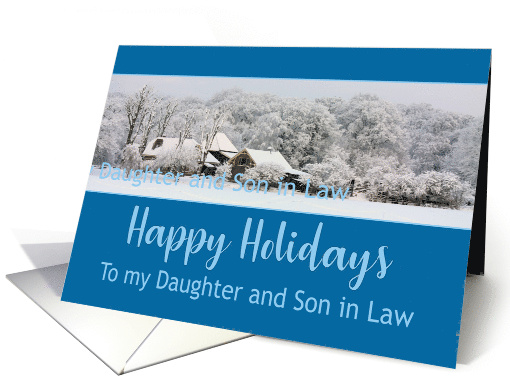 Daughter & Son in Law Winter Wonderland Happy Holidays card (669859)