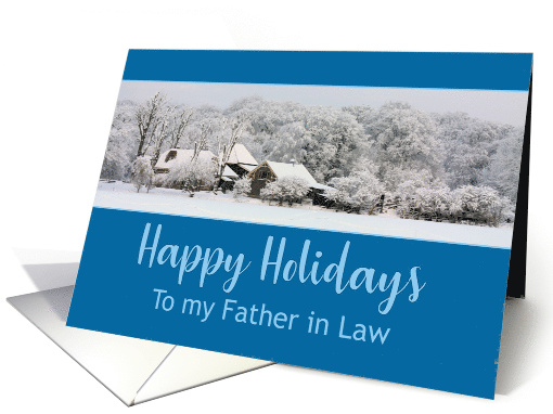 Father in Law Winter Wonderland Happy Holidays card (669867)