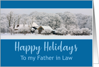 Father in Law Winter Wonderland Happy Holidays card