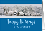 Grandpa Winter Wonderland Happy Holidays card