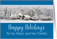 Sister & Family Winter Wonderland Happy Holidays card